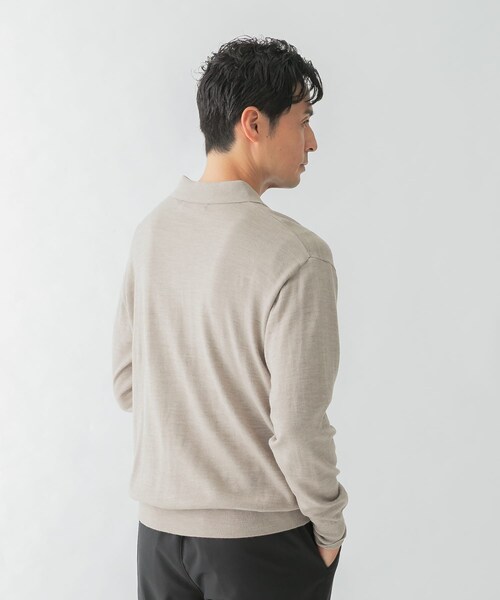 URBAN RESEARCH ROSSO（アーバンリサーチロッソ）の「イタリア糸メリノウールニットポロシャツ（ニット/セーター・メンズ・GREIGE/GRAY/DARK BROWN/NAVY/BLACK・M/L）」の22枚目の写真