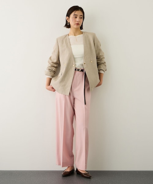 ROPE'（ロペ）の「コットンシアーロングスリーブカットソー/イージーケア（Tシャツ/カットソー・レディース・ブラック/ホワイト/ブラウン・F）」の14枚目の写真