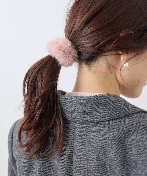 ROPE' PICNIC(ロペピクニック)の「ふわふわフェイクファーシュシュ(シュシュ・レディース・グレー/キナリ/ピンク・F)」の7枚目の写真