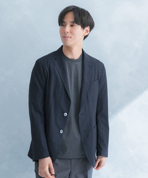 URBAN RESEARCH DOORS（アーバンリサーチドアーズ）の「LIFE STYLE TAILOR　ライトメッシュイージージャケット（テーラードジャケット・メンズ・BEIGE/NAVY・S/M/L/XL）」の17枚目の写真