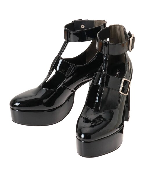 EATME（イートミー）の「ダブルベルトTストラップパンプス（パンプス・レディース・ブラック/ピンク/ミックス・S/M/L）」の7枚目の写真