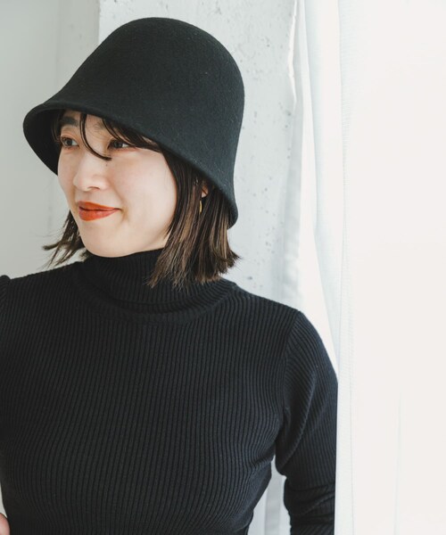 ITEMS URBANRESEARCH(アイテムズ アーバンリサーチ)の「ウールベルハット(ハット・レディース・BLK/BRN・-)」の1枚目の写真