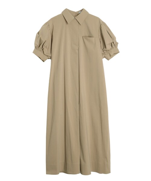 ELENDEEK（エレンディーク）の「FORM SHIRT OP（シャツワンピース・レディース・グレー/ブラック/ベージュ・01/02）」の14枚目の写真