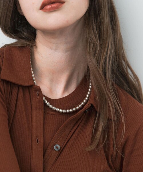 URBAN RESEARCH（アーバンリサーチ）の「ERICKA NICOLAS BEGAY　Plain Design Nacklace 7mm（ネックレス・レディース・Shiny・-）」の4枚目の写真