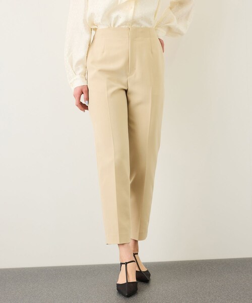 ROPE'（ロペ）の「ダブルクロスストレッチペンシルパンツ/接触冷感・イージーケア・セットアップ対応（その他パンツ・レディース・ブラック/ベージュ・36/38）」の6枚目の写真