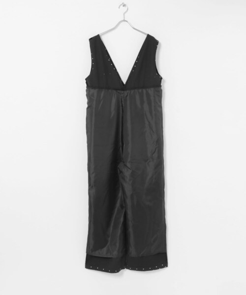 URBAN RESEARCH Sonny Label（アーバンリサーチサニーレーベル）の「『WEB限定』レイヤードフリルオールインワン（つなぎ/オールインワン・レディース・ブラック/グレー/ドット・36/38）」の15枚目の写真