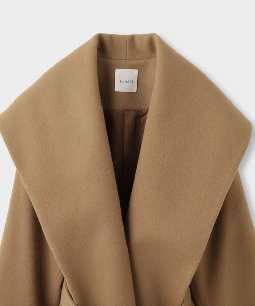 ROPE'(ロペ)の「【一部店舗限定】【REALM(レルム)】SHAWL COLLAR HALF COAT|ショートコート 26AW(ステンカラーコート・レディース・ベージュ/グレー・38)」の13枚目の写真