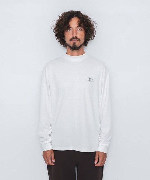 URBAN RESEARCH Sonny Label（アーバンリサーチサニーレーベル）の「OOPS　機能付きモックネックロングTシャツ（Tシャツ/カットソー・メンズ・BLACK/OFF・M/L/XL）」の8枚目の写真