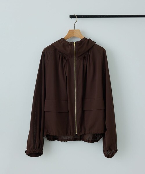 ROPE'（ロペ）の「【DEWEIGHT'(デューエイト)】シアーマウンテンパーカー/イージーケア（マウンテンパーカー・レディース・オフホワイト/ダークブラウン・F）」の9枚目の写真