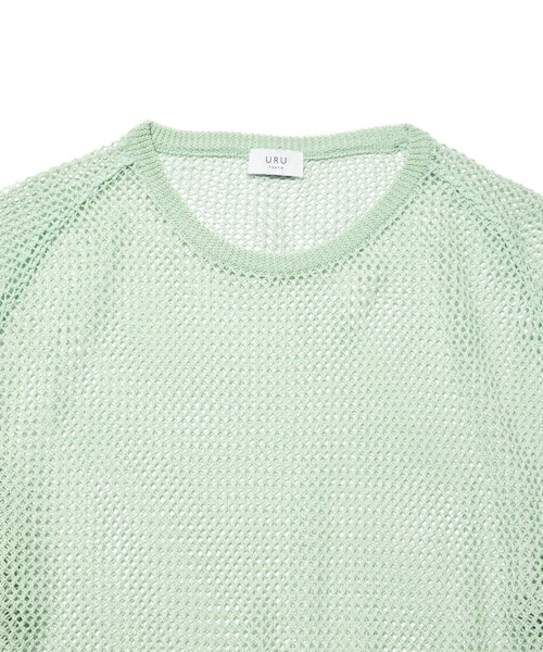 ADAM ET ROPE'（アダムエロペ）の「【URU/ウル】CREW NECK KNIT（ニット/セーター・メンズ・キナリ/ターコイズ・F）」の4枚目の写真