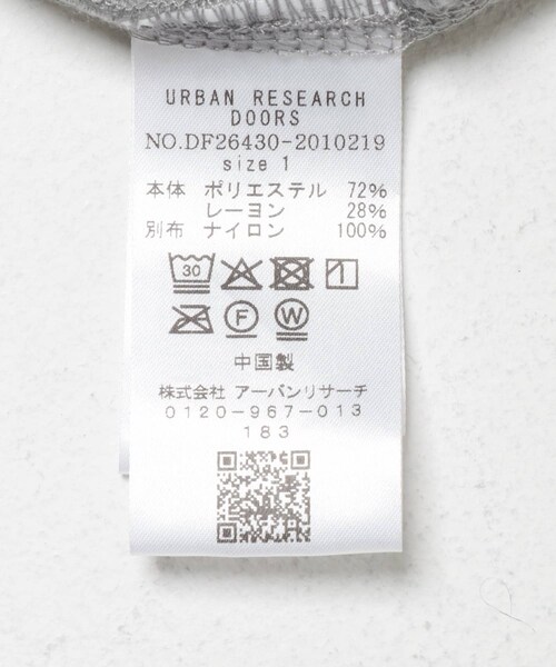 URBAN RESEARCH DOORS（アーバンリサーチドアーズ）の「FORK&SPOON　ビッグフリースプルオーバー（スウェット・レディース・GRAY/CHARCOAL・1）」の10枚目の写真