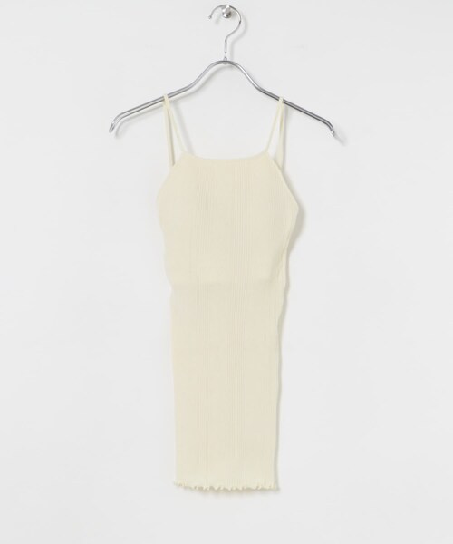 URBAN RESEARCH(アーバンリサーチ)の「HAKUJI Random rib open back camisole(キャミソール・レディース・Ivory/Canaria/Black・one)」の5枚目の写真