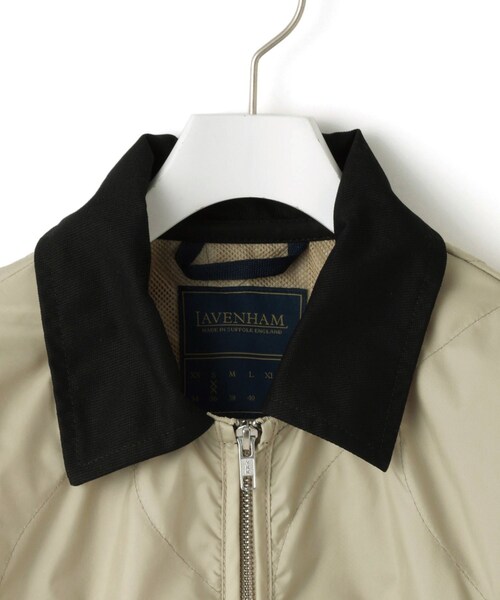 ADAM ET ROPE'(アダムエロペ)の「【LAVENHAM(ラベンハム)】SIDE POCKET UNWADDED TEYNHAM MENS(ブルゾン・レディース・ブラック/ホワイト・S)」の5枚目の写真