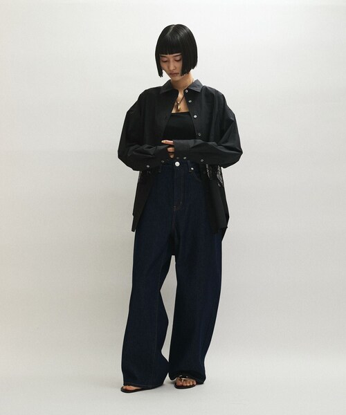 ADAM ET ROPE'（アダムエロペ）の「メタルモチーフサンダル（サンダル・レディース・ブラック/オフホワイト・23.0/23.5/24.0/24.5）」の11枚目の写真