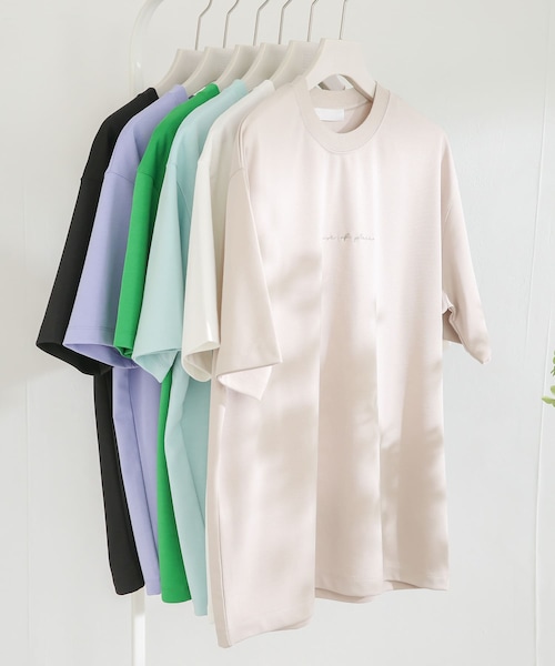SENSE OF PLACE by URBAN RESEARCH(センスオブプレイスバイアーバンリサーチ)の「シシュウポンチTシャツ(5分袖)(Tシャツ/カットソー・メンズ・GREIGE/WHITE/BLACK/GREEN/L.PURPLE/MINT・M/L)」の3枚目の写真