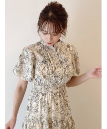 dazzlin | バックリボンプリントワンピース(ワンピース)