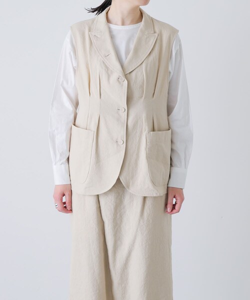 かぐれ（カグレ）の「susuri　クリケットベスト（ベスト・レディース・beige・1）」の4枚目の写真