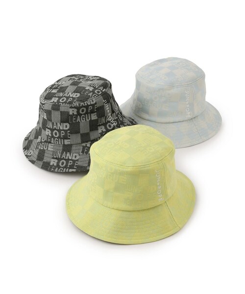 ROPE'（ロペ）の「チェッカーボードジャガードバケットハット（ハット・レディース・ブラック/サックス/イエロー・F）」の20枚目の写真