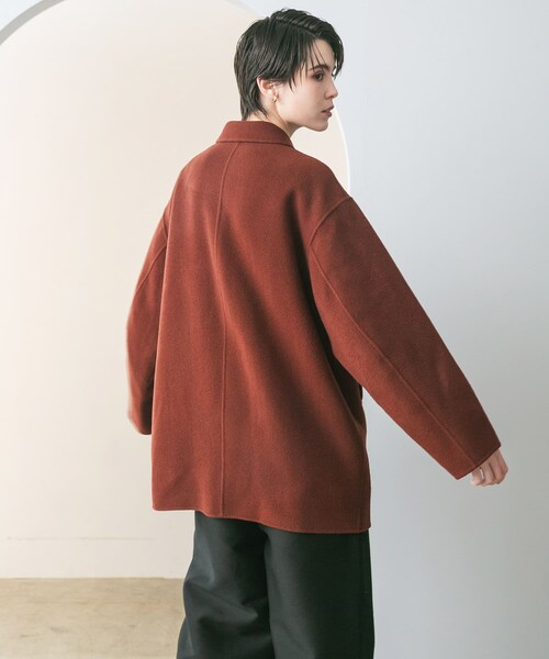 URBAN RESEARCH（アーバンリサーチ）の「スーパー140ステンカラーリバーミドルコート（ステンカラーコート・レディース・BRICK/NAVY/BLACK・FREE）」の20枚目の写真