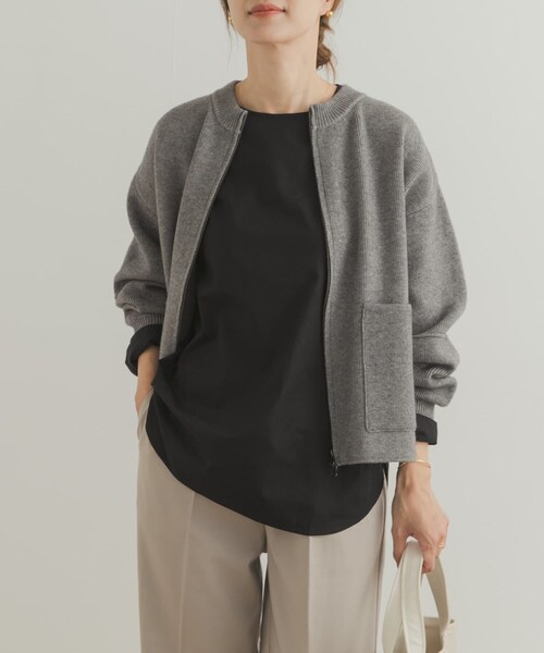 URBAN RESEARCH DOORS(アーバンリサーチドアーズ)の「『UR TECH』クルーネックプルオーバーシャツ(シャツ/ブラウス・レディース・OFF WHITE/BLACK・M)」の9枚目の写真