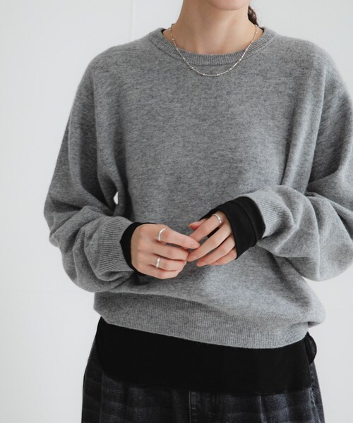 URBAN RESEARCH（アーバンリサーチ）の「強撚シアーカットソー（Tシャツ/カットソー・レディース・WHITE/BLACK/CHERRY RED/BROWN・FREE）」の17枚目の写真