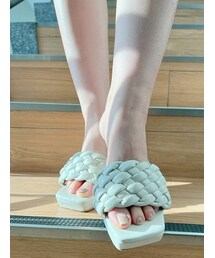 GYDA | スクエアメッシュミュール(サンダル)