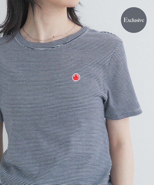URBAN RESEARCH DOORS(アーバンリサーチドアーズ)の「『別注』PETIT BATEAU×DOORS EMBROIDERYT-SHIRTS ST(Tシャツ/カットソー・レディース・SMO/MARSH・XS/S/M)」の2枚目の写真