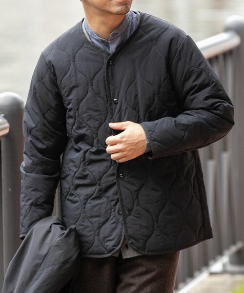 URBAN RESEARCH ROSSO（アーバンリサーチロッソ）の「3WAYステンカラーハーフコート ライナーセット（ステンカラーコート・メンズ・BLACK/CHARCOAL・M/L）」の8枚目の写真