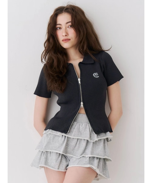 EVRIS（エヴリス）の「ZIPニットトップス（ニット/セーター・レディース・アイボリー/ブラック/ブルー・F）」の20枚目の写真