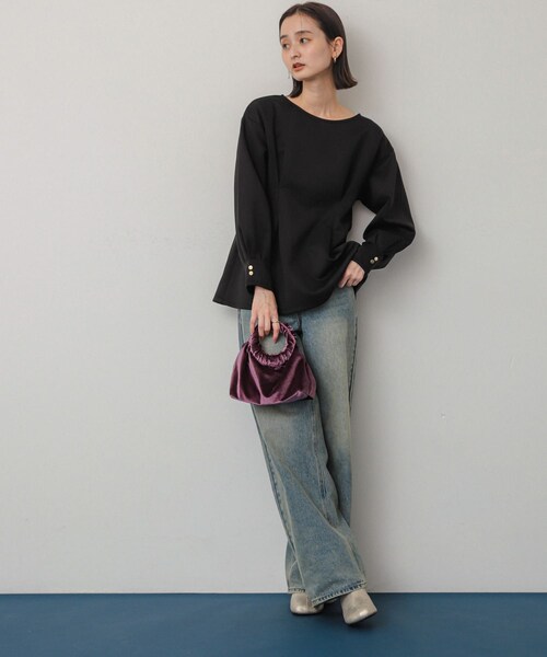 SENSE OF PLACE by URBAN RESEARCH（センスオブプレイスバイアーバンリサーチ）の「ベロアバッグ（ハンドバッグ・レディース・MUSTARD/BROWN/PURPLE・one）」の19枚目の写真