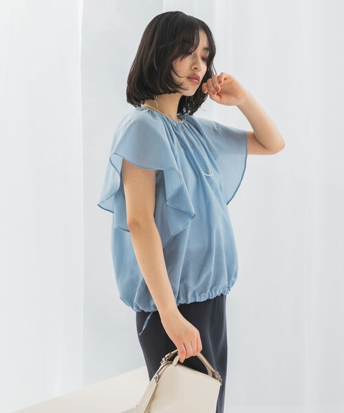 URBAN RESEARCH ROSSO（アーバンリサーチロッソ）の「コットンシルクフレアスリーブブラウス（シャツ/ブラウス・レディース・sax/off/red・FREE）」の17枚目の写真