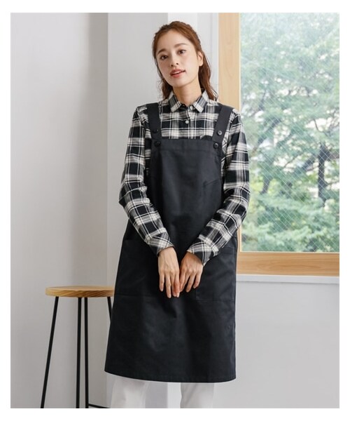 nissen（ニッセン）の「＜大きいサイズ＞ シンプルワークエプロン（エプロン・メンズ・黒/ネイビー/ベージュ/ダークグリーン/【不要】ダークグリーン系/カーキ・L~LL相当/3L~4L相当/5L~6L相当/8L相当/10L相当/L~LL相当-/3L~4L相当-/5L~6L相当-/【不要】L~LL相当--）」の10枚目の写真