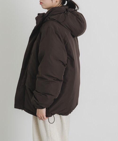 EKAL（エカル）の「『UR TECH』中綿フードジャケット（その他アウター・レディース・ダークブラウン/チャコール・one）」の21枚目の写真