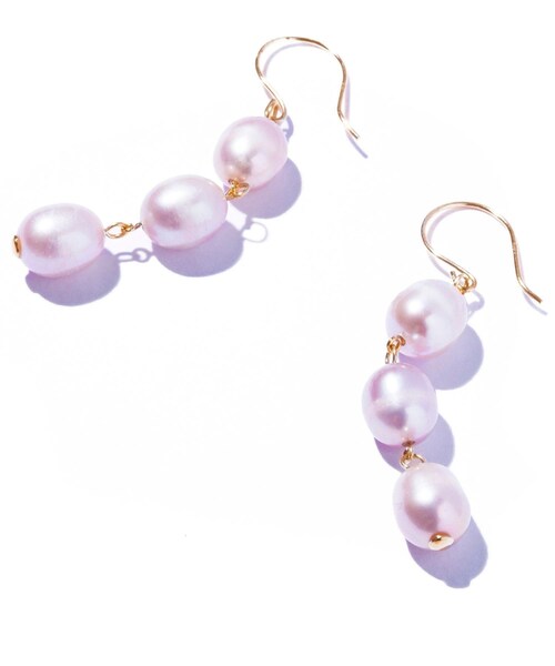 ROPE'（ロペ）の「【WEB限定】【les bonbon (ル ボンボン)】cocoon pearl hook pierce PK（ピアス（両耳用）・レディース・ピンク・F）」の15枚目の写真