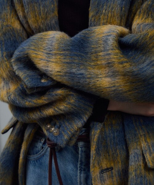 ADAM ET ROPE'(アダムエロペ)の「BALLIシャギージャケットコート / セットアップ対応(その他アウター・レディース・イエロー系・F)」の7枚目の写真
