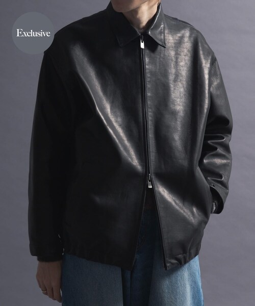 URBAN RESEARCH（アーバンリサーチ）の「『別注』semoh×URBAN RESEARCH　Horse Leather Jacket（テーラードジャケット・メンズ・BLACK・2/3）」の2枚目の写真