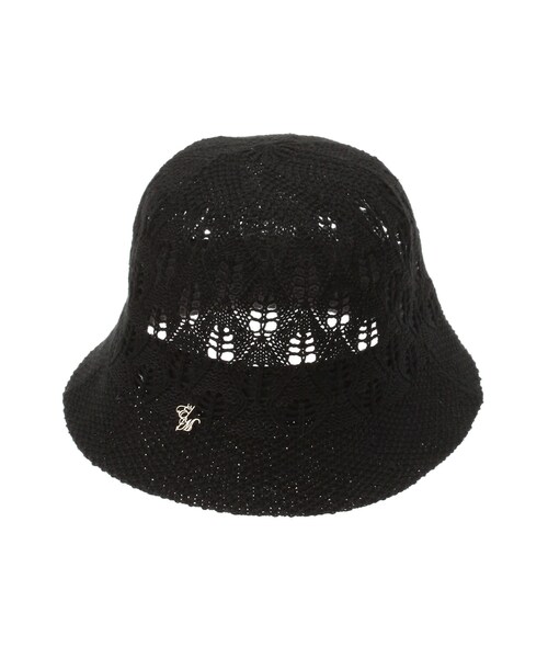 EATME（イートミー）の「レース編みバケットハット（ハット・レディース・ブラック・F）」の3枚目の写真
