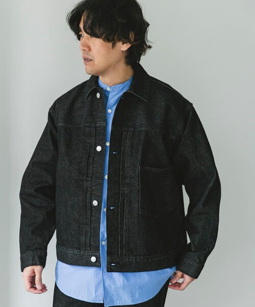 URBAN RESEARCH DOORS（アーバンリサーチドアーズ）の「13.3oz デニムジャケット（デニムジャケット・メンズ・INDIGO/BLACK・M/L）」の5枚目の写真