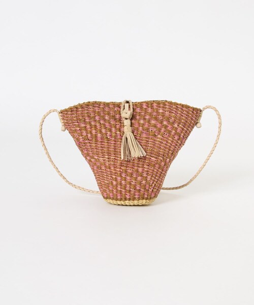 URBAN RESEARCH（アーバンリサーチ）の「ボルガバスケットショルダーバッグ（かごバッグ・レディース・NATURAL/NTL×BLK/PINK・-）」の19枚目の写真