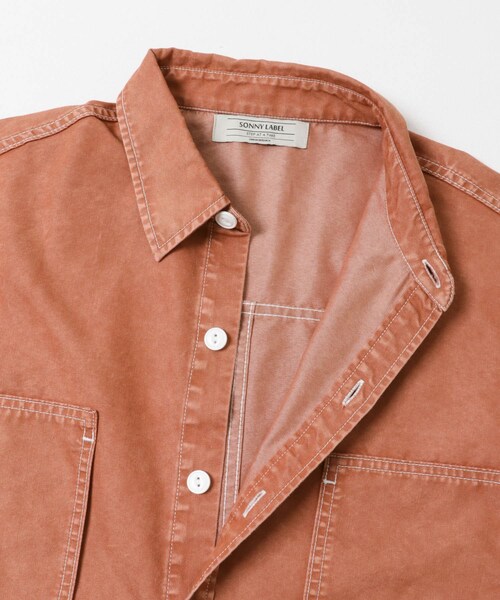 URBAN RESEARCH Sonny Label（アーバンリサーチサニーレーベル）の「バイオウォッシュワークシャツ（シャツ/ブラウス・メンズ・チャコール/ベージュ/ピンク・M/L）」の12枚目の写真