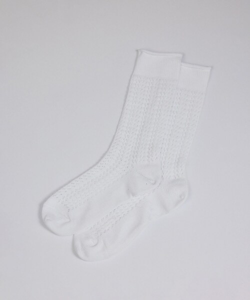 ADAM ET ROPE'（アダムエロペ）の「【CONLEAD（コンリード）】Lace Short / レースソックス（ソックス/靴下・レディース・ホワイト/ダークブラウン/ベージュ/パープル・F）」の11枚目の写真