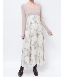 MERCURYDUO | フラワードッキングワンピース(ワンピース)