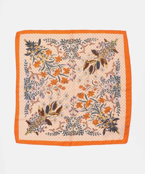 KBF（ケイビーエフ）の「ヴィンテージフラワースカーフ（バンダナ/スカーフ・レディース・RED/ORANGE・One）」の18枚目の写真