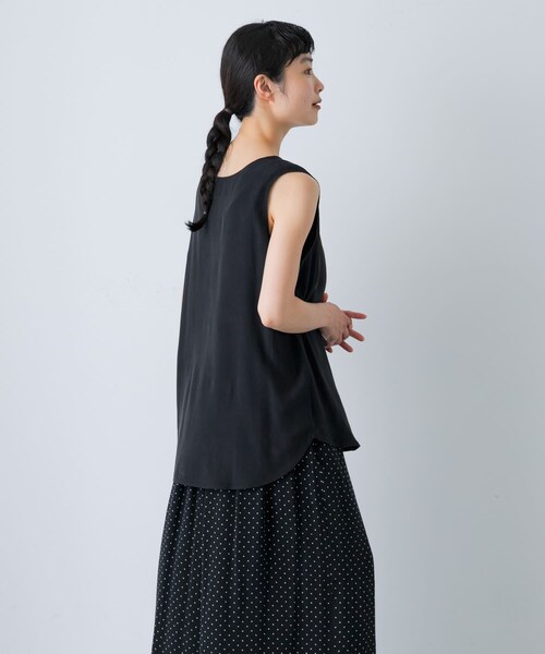 かぐれ（カグレ）の「フィブリルタフタタンクトップ（タンクトップ・レディース・BLACK/CAMEL・FREE）」の16枚目の写真