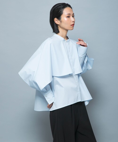 URBAN RESEARCH ROSSO（アーバンリサーチロッソ）の「『別注』CHIGNON×ROSSO　ラッフルシャツブラウス（シャツ/ブラウス・レディース・OWHITE/LBLUE・Free）」の14枚目の写真