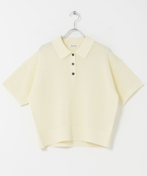 URBAN RESEARCH DOORS(アーバンリサーチドアーズ)の「FORK&SPOON 透かし編みニットポロ(ポロシャツ・レディース・IVORY/NAVY/ORANGERED・1)」の11枚目の写真