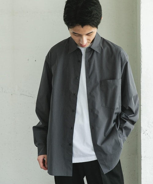 URBAN RESEARCH DOORS(アーバンリサーチドアーズ)の「TCブロードレギュラーカラーロングスリーブシャツ(シャツ/ブラウス・メンズ・BLUE/CHECK/STRIPE・M/L)」の3枚目の写真