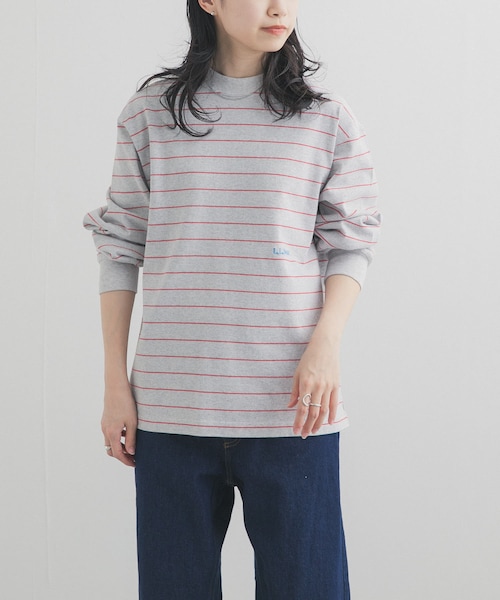 URBAN RESEARCH DOORS（アーバンリサーチドアーズ）の「L.L.Bean JAPAN EDITION　LONGSLEEVESTRIPEDT-SHIRTS（Tシャツ/カットソー・レディース・OFF/GREEN/BIRCH/YEL/NAVY/TEAL/GREY/RED・M）」の13枚目の写真