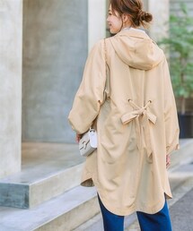 SMILE LAND | ＜大きいサイズ＞ 後ろリボンオーバーサイズドルマンコート(モッズコート)