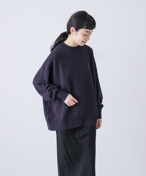 かぐれ（カグレ）の「『2サイズ展開』コットンリヨセルスウェットプルオーバー（スウェット・レディース・L/GRAY/NAVY・0/1）」の18枚目の写真